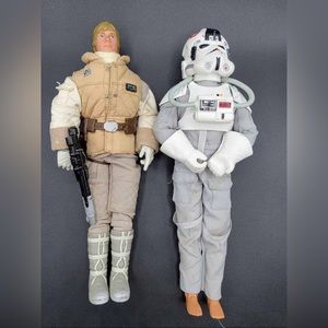 Star Wars Vintage Action Figure Duo - Rebel Pilot and Imperial Trooper